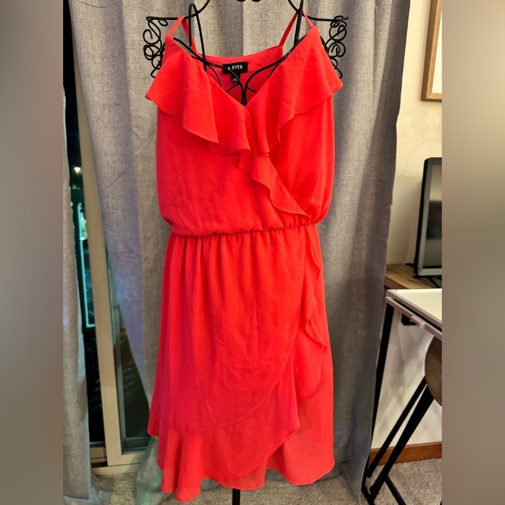 A Byer coral dress